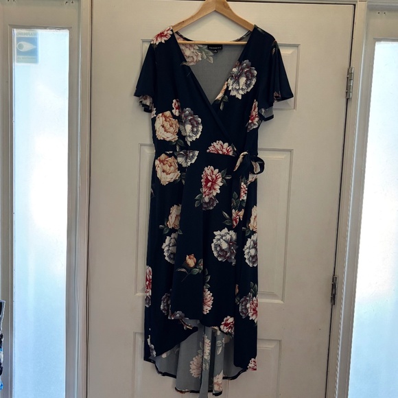 Fortune + Ivy Irene Faux Wrap Brushed Knit Maxi Dress.  Size IX - Picture 1 of 6